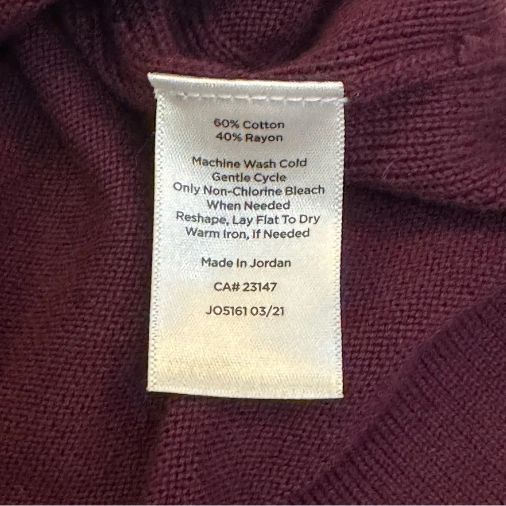 Talbots Plus Purple Long Sleeve Cardigan - Picture 8 of 8